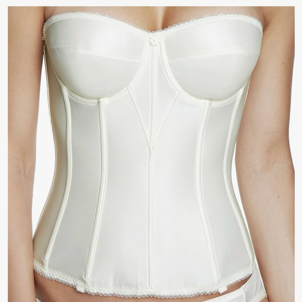 Cream corset bra, 36a